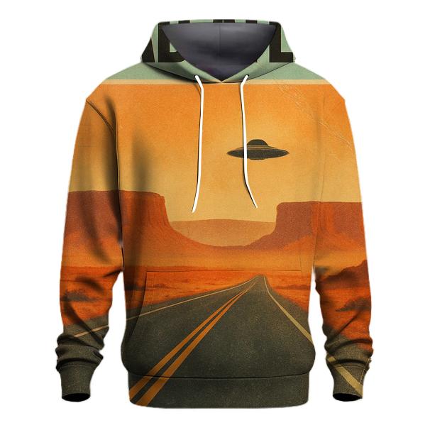 Seventies Desert UFO Road Atlas Cover hoodie styles