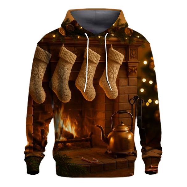 Sugarplum Hearthside Stockings And Silent Snow embroidered hoodies