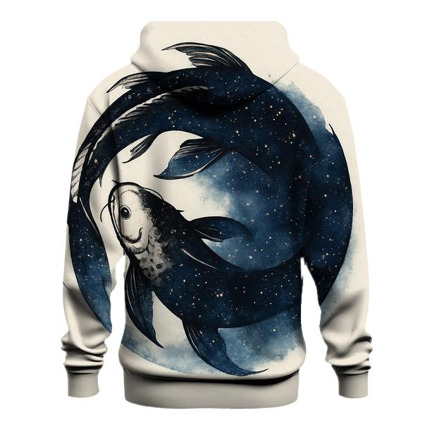 Koi Fish Orbiting Ink Mandala hoodie trends