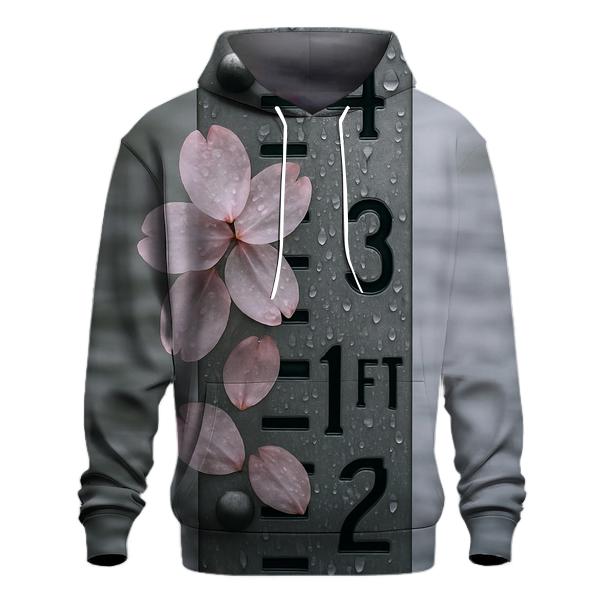 Cherry Blossom Petals On A River Gauge After Rain custom hoodies