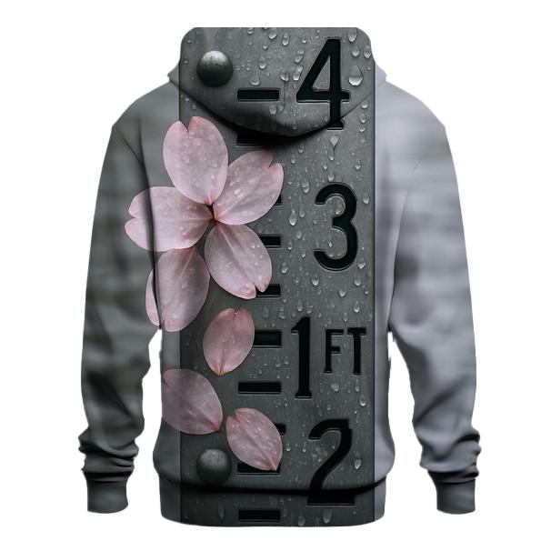 Cherry Blossom Petals On A River Gauge After Rain custom hoodies