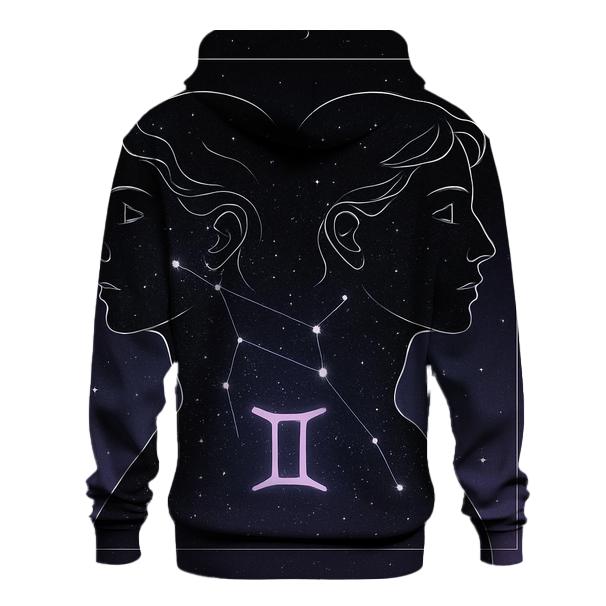 Gemini Twins Mirror Constellation Portrait heavyweight hoodies