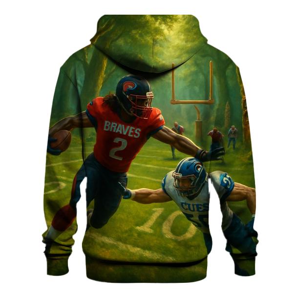 Forest Shrine End Zone Duel Braves Versus Cubs heavyweight hoodies