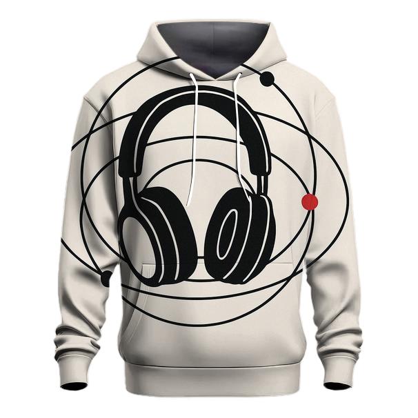 Headphones Orbit Diagram printed hoodies