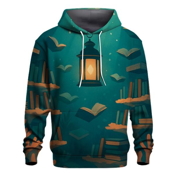 Underwater Lantern Library Scene hoodie designs
