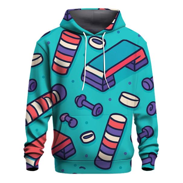 Retro Fitness Aerobics Steps hoodie trends