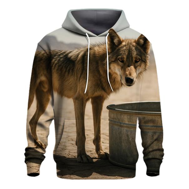 Heat Haze Standoff At Desert Water Trough pullover hoodies