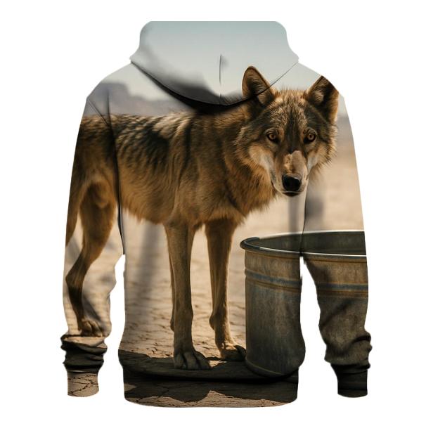 Heat Haze Standoff At Desert Water Trough pullover hoodies