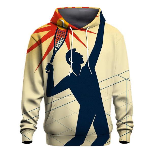 Solar Flare Tennis Serve Geometry graphic hoodies