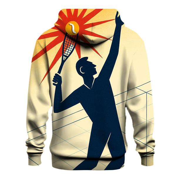 Solar Flare Tennis Serve Geometry graphic hoodies
