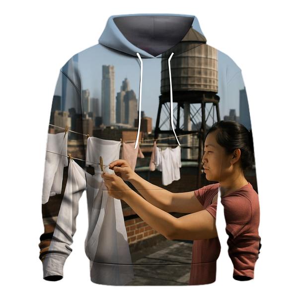 Chinatown Rooftop Laundry With Downtown Towers hoodie trends