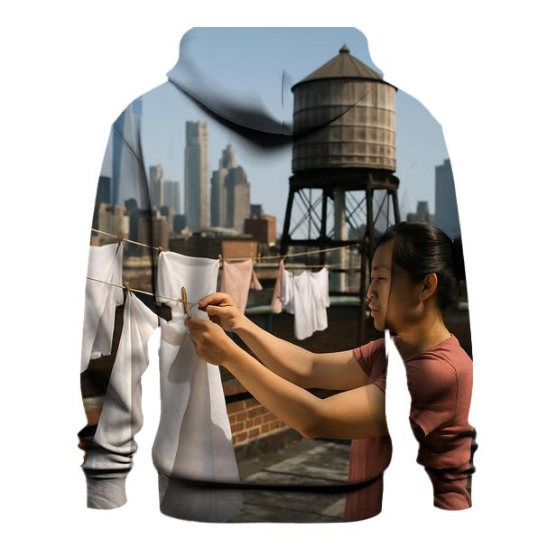 Chinatown Rooftop Laundry With Downtown Towers hoodie trends