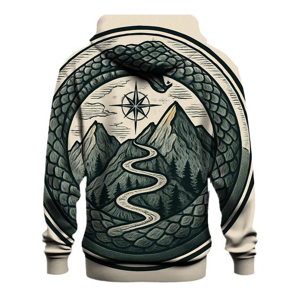 Mountain Switchback Ouroboros embroidered hoodies