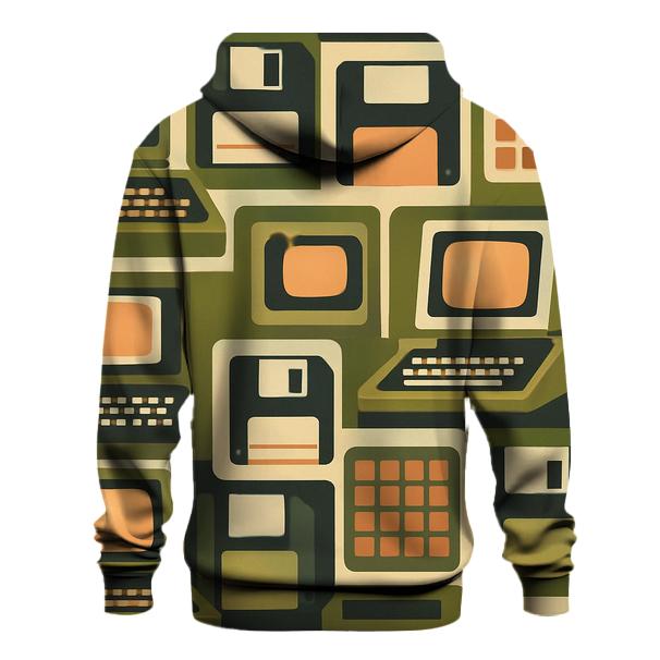 Retro Computer Terminal Blocks printed hoodies