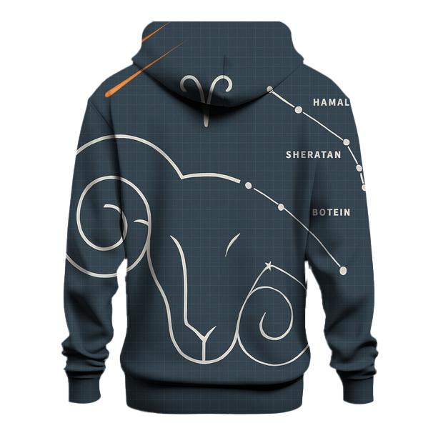 Aries Ram Horns Meteor Blueprint designer hoodies