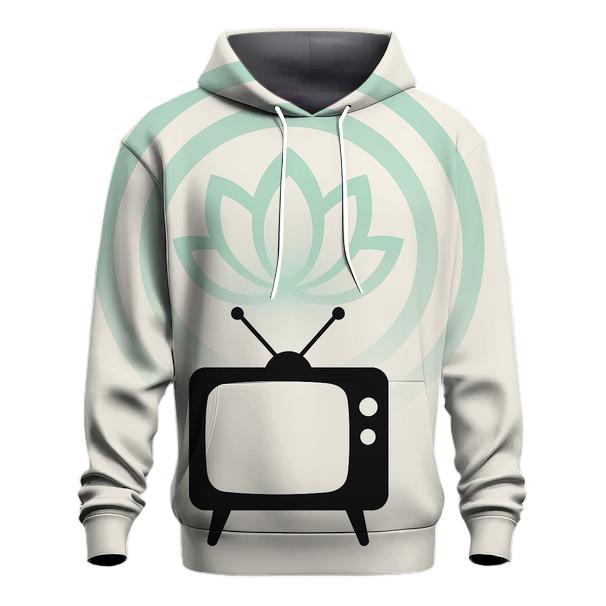 Retro TV Signal Lotus hoodies fashion