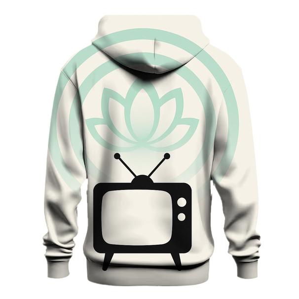 Retro TV Signal Lotus hoodies fashion