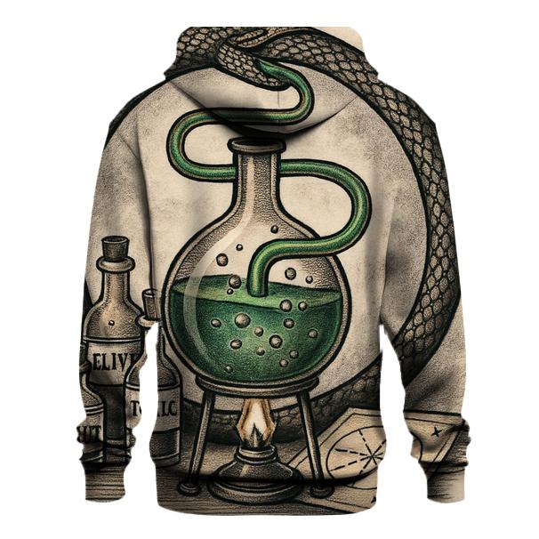 Alchemy Vessel Ouroboros Distillation graphic hoodies