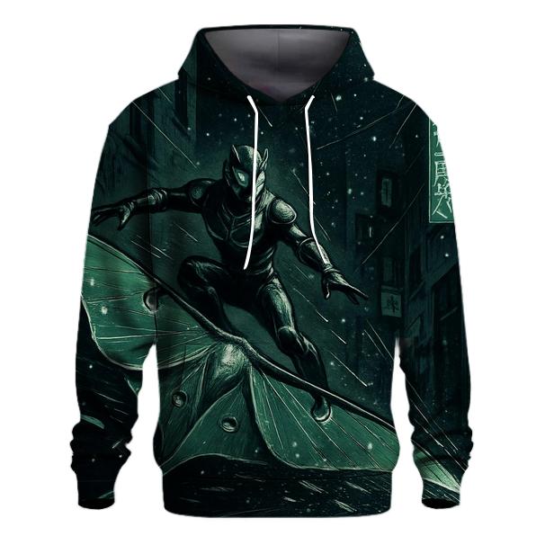 Shattered Mirror Moth Rider graphic hoodies
