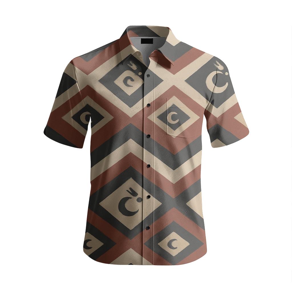 Lunar Kilim Chevron Relic embroidered logo shirts