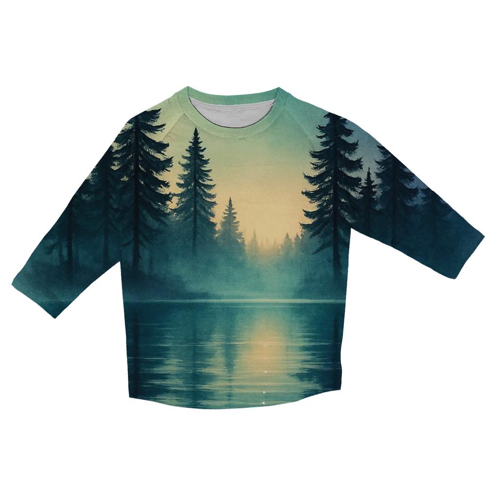 Pines Under A Melted Sky designer 3/4 sleeve blouses