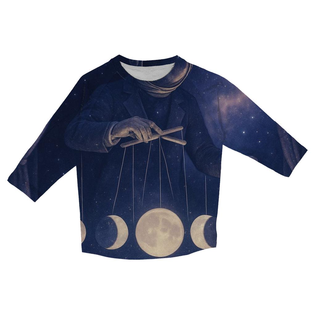 Moon Phase Marionette Theater trendy 3/4 sleeve tops