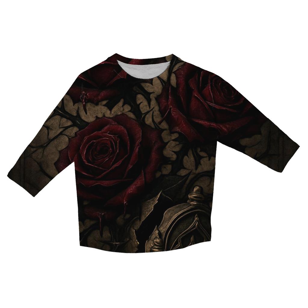 Bleeding Roses Of The Iron Reliquary stylish quarter sleeve tops
