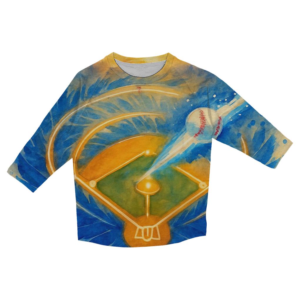 Blue Jays Diamond Halo At Sunset custom 3/4 sleeve shirts