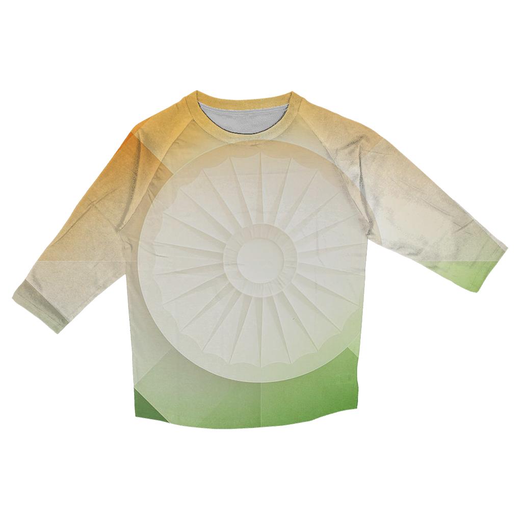India Geometric Spectrum Flag Mosaic trendy 3/4 sleeve tops