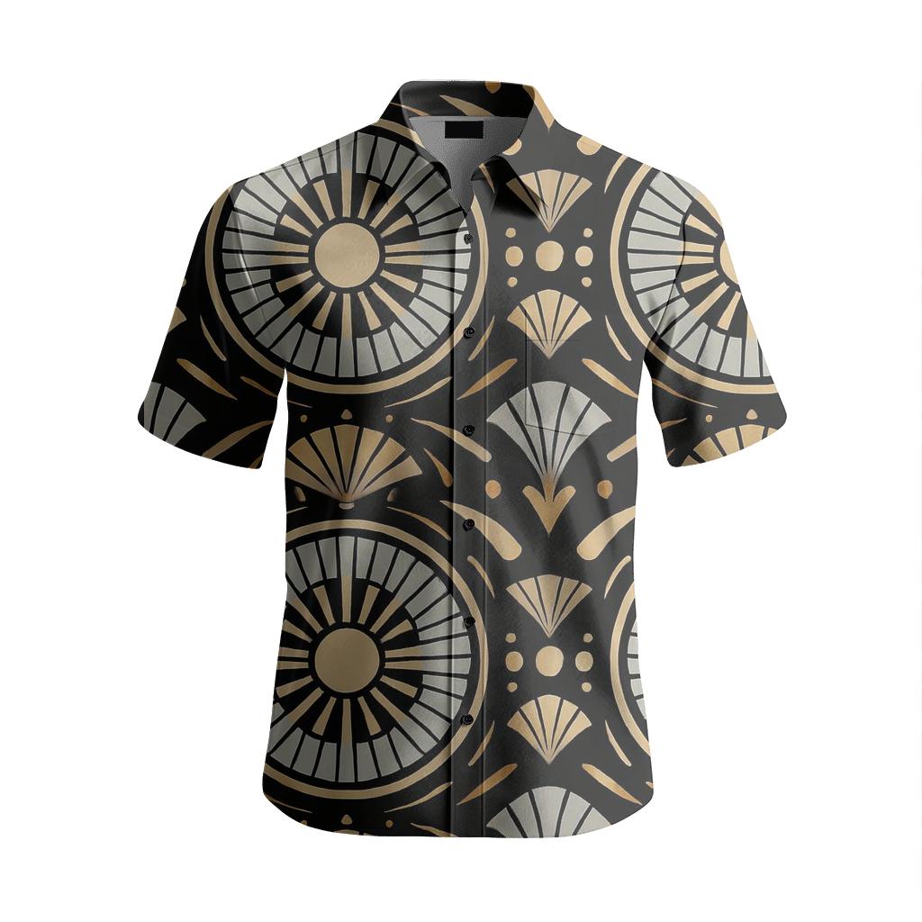 Solar Flare Art Deco Sunburst Medallions premium embroidered apparel