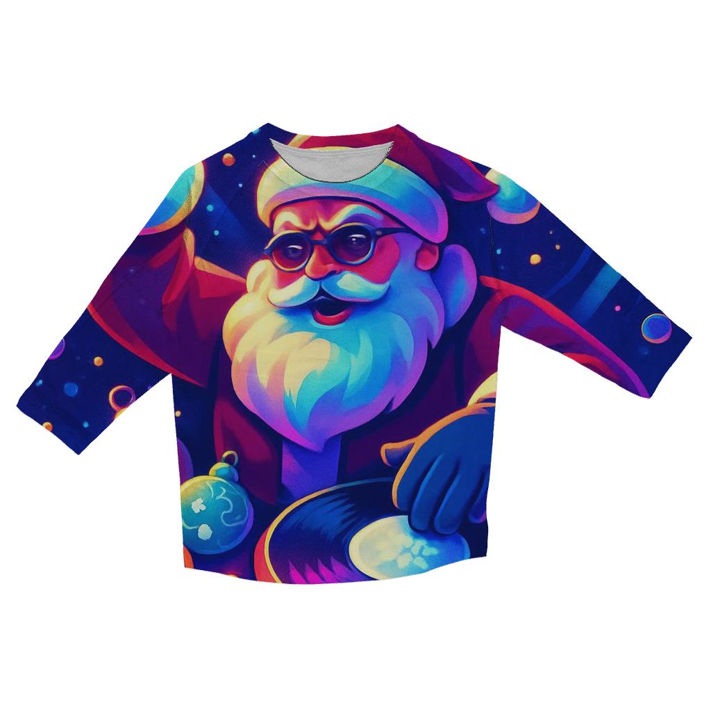 Santa DJ Galaxy Mixer casual three quarter sleeve shirts