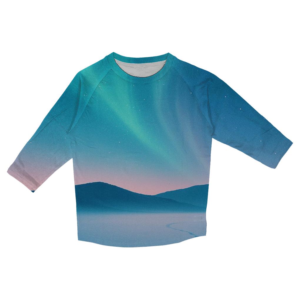 Aurora Dusk Snowfield cotton quarter sleeve shirts