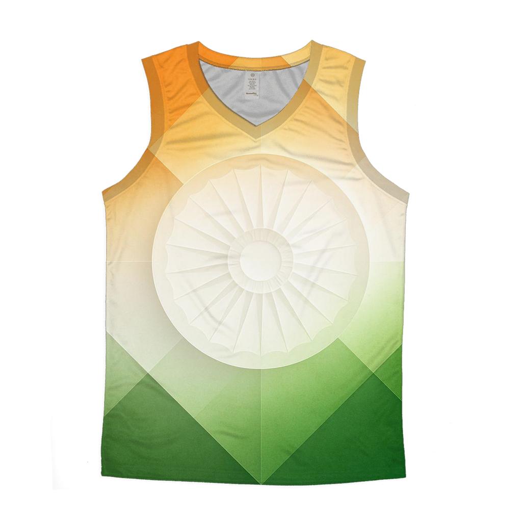 India Geometric Spectrum Flag Mosaic stylish racerback tanks