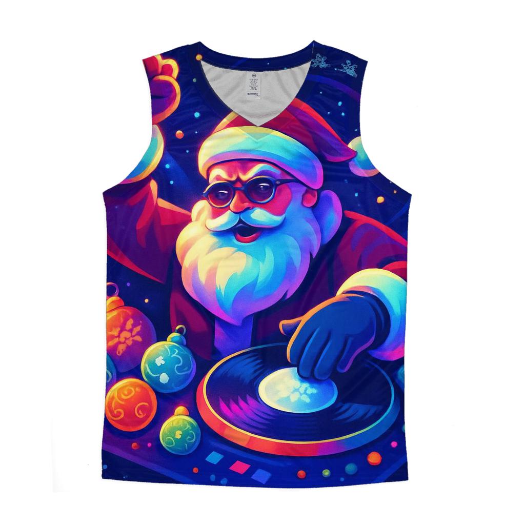 Santa DJ Galaxy Mixer custom tank tops