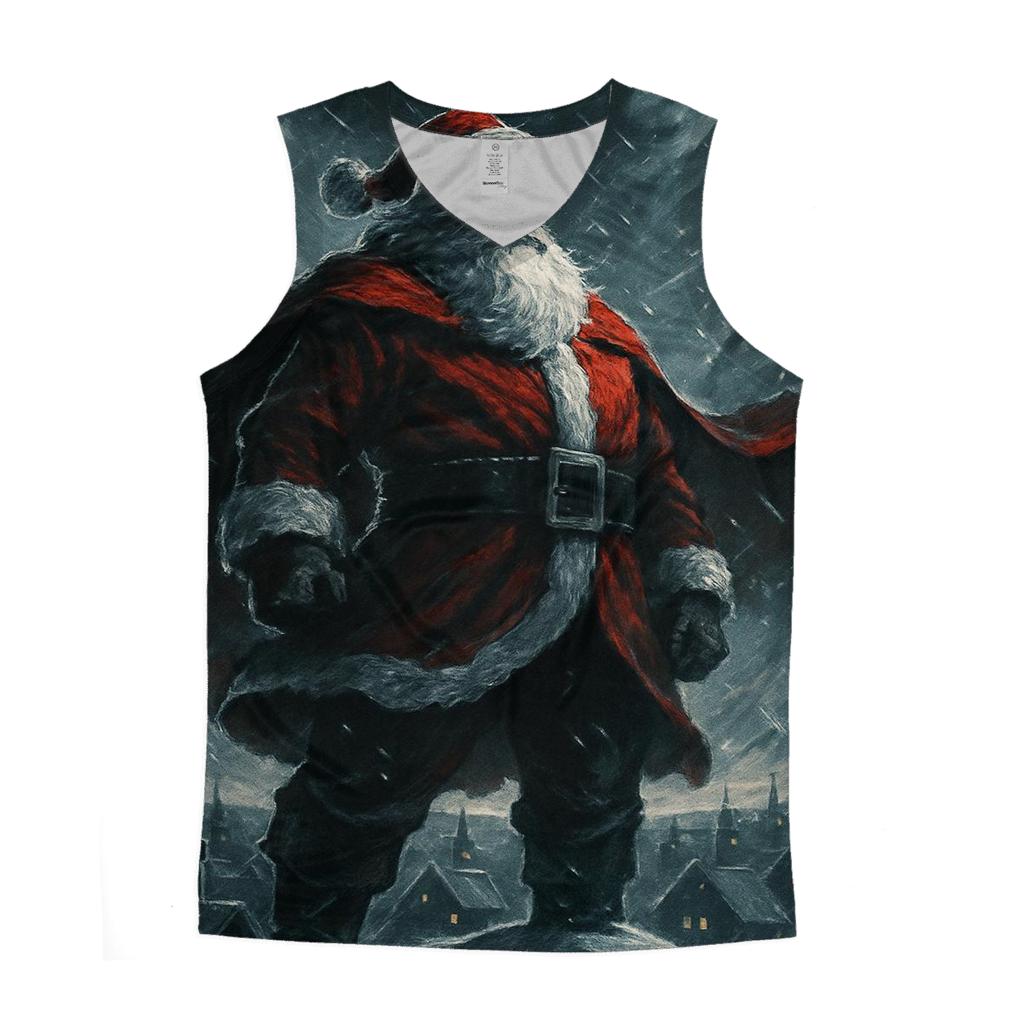 Storm Sentinel Santa On Rooftops personalized athletic tanks