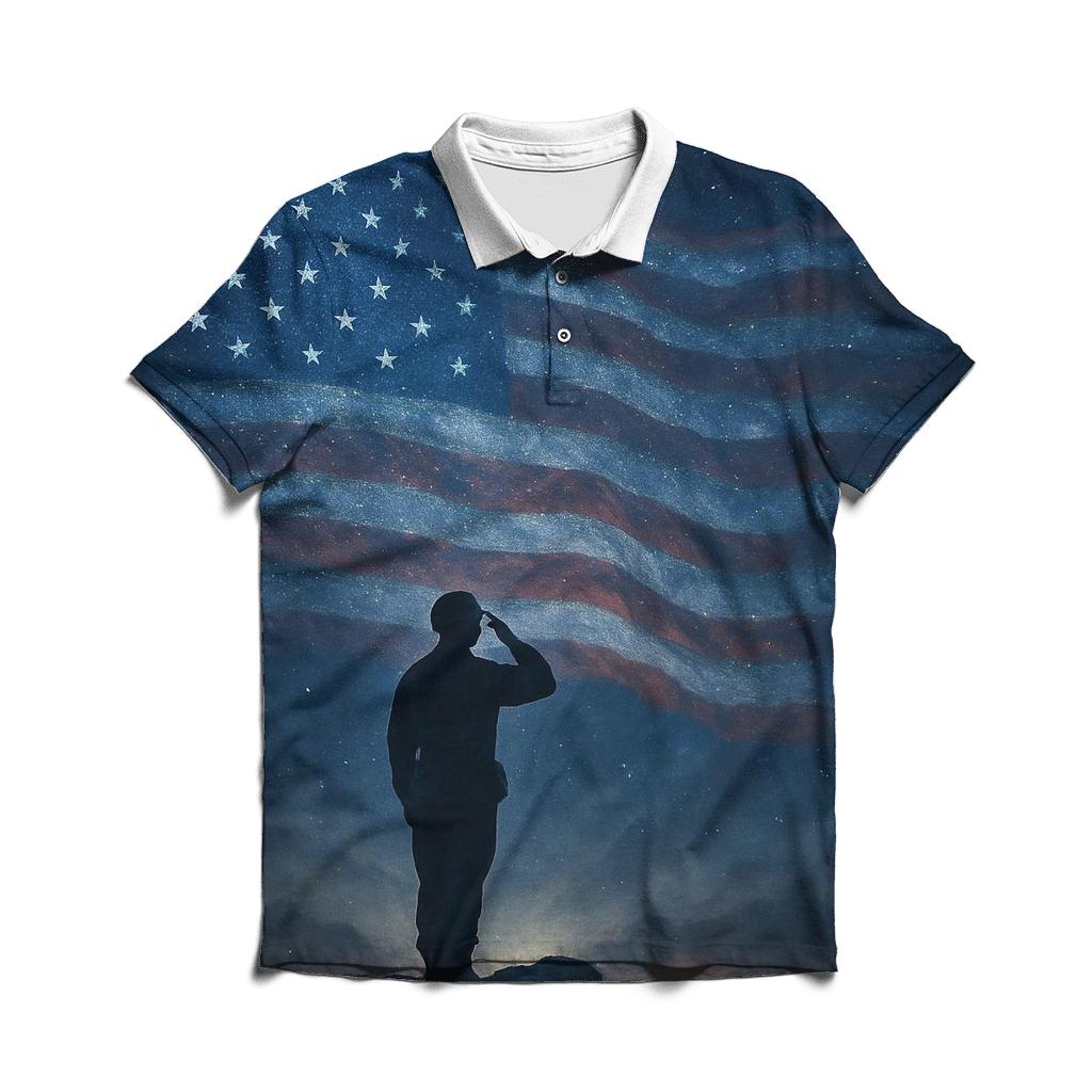 Constellation Oath Over The Silent Flag casual sports polo shirts