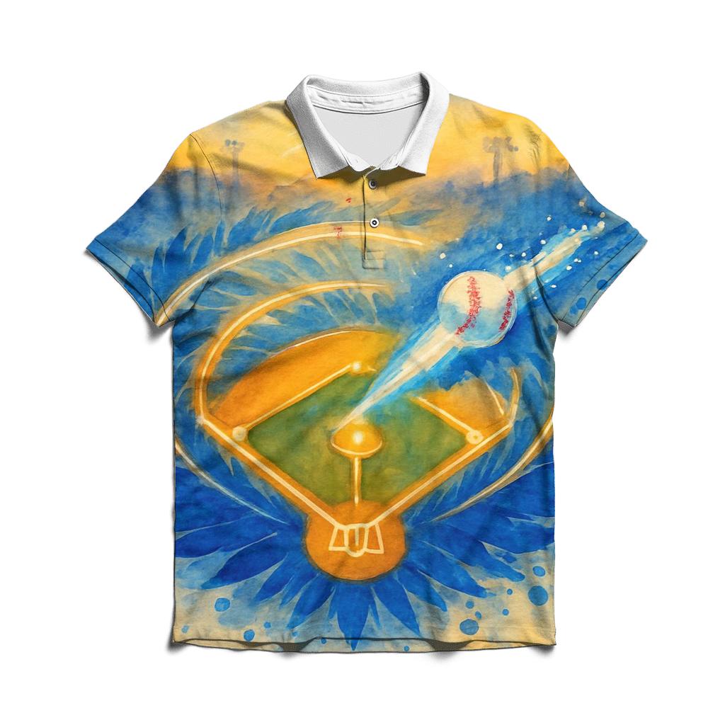 Blue Jays Diamond Halo At Sunset casual sports polo shirts