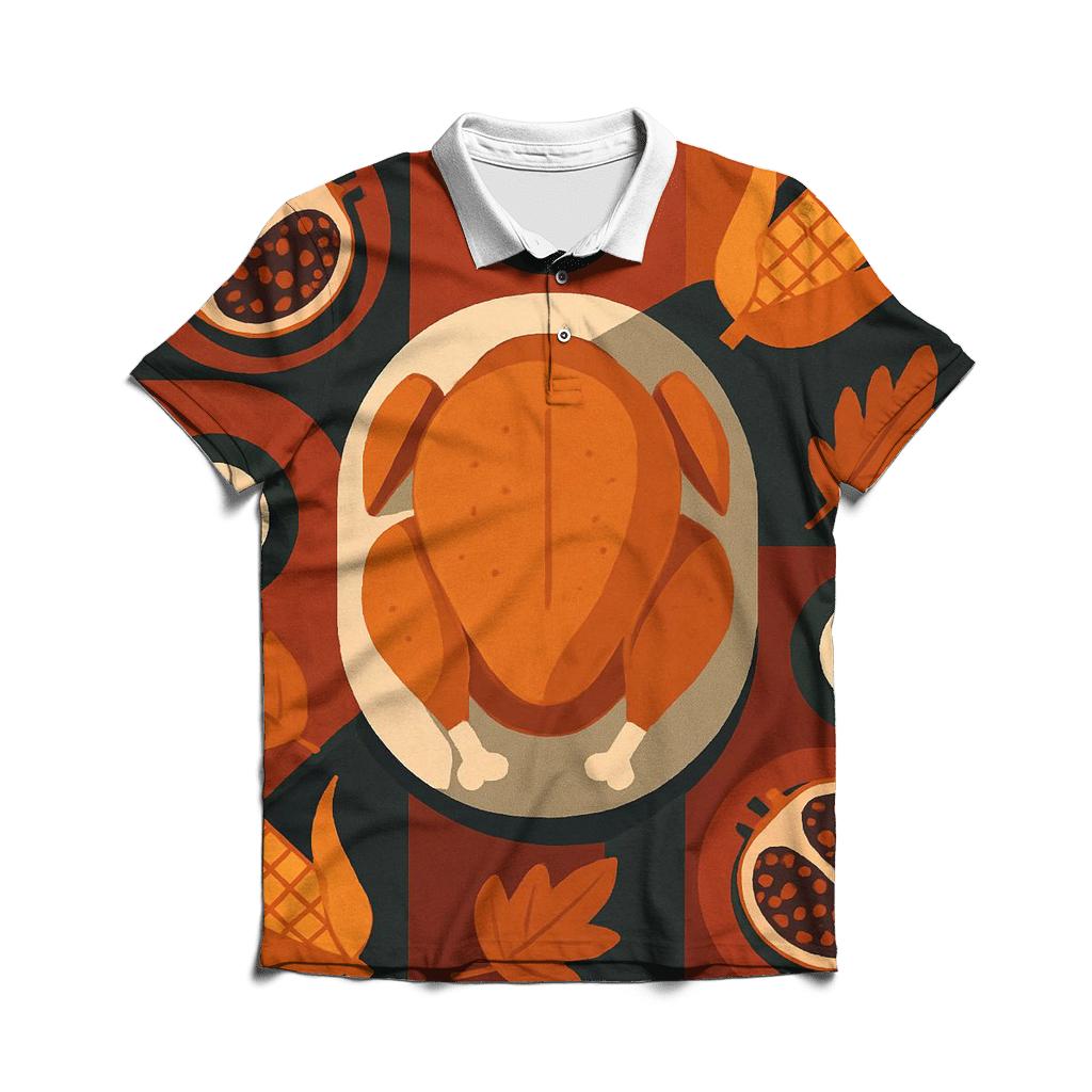 Thankful Tabletop Still Life Mosaic casual sports polo shirts