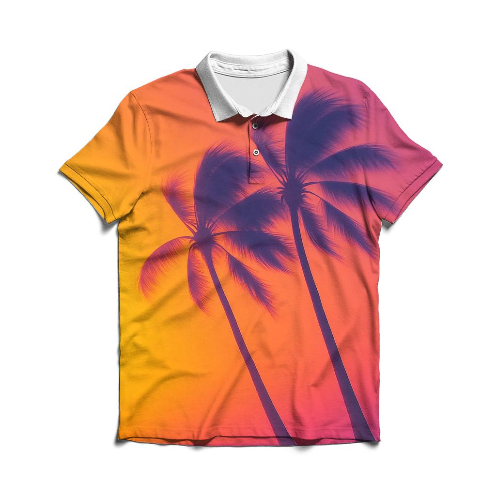 Palm Shadow Serenade branded logo polo shirts