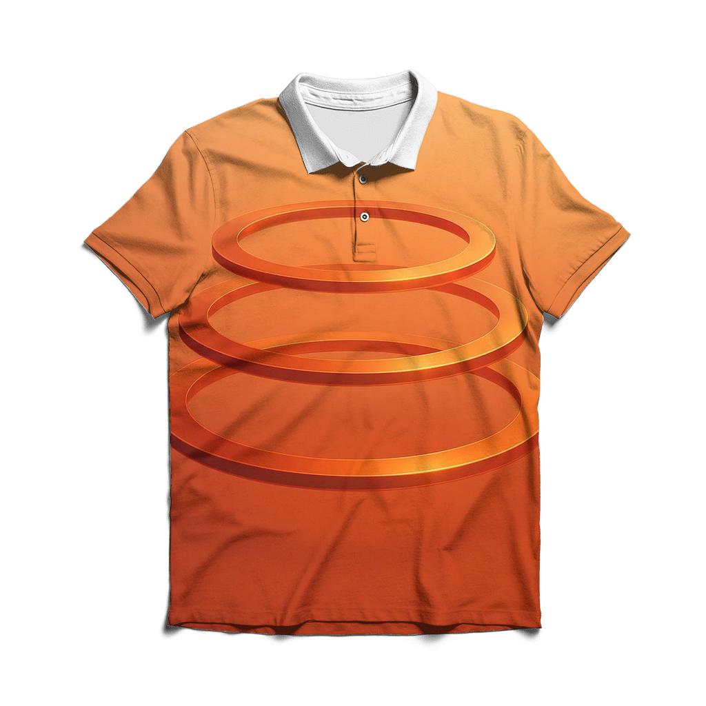 Golden Hour Ion Rings premium cotton polo shirts