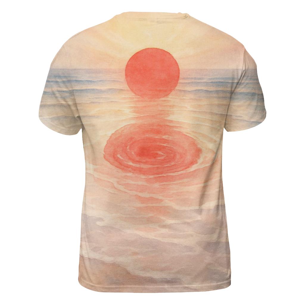 Japan Watercolor Rising Tide Flag creative print fashion shirts