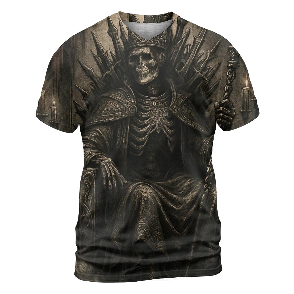Throne Of The Rusted Skeleton King designer pattern shirts