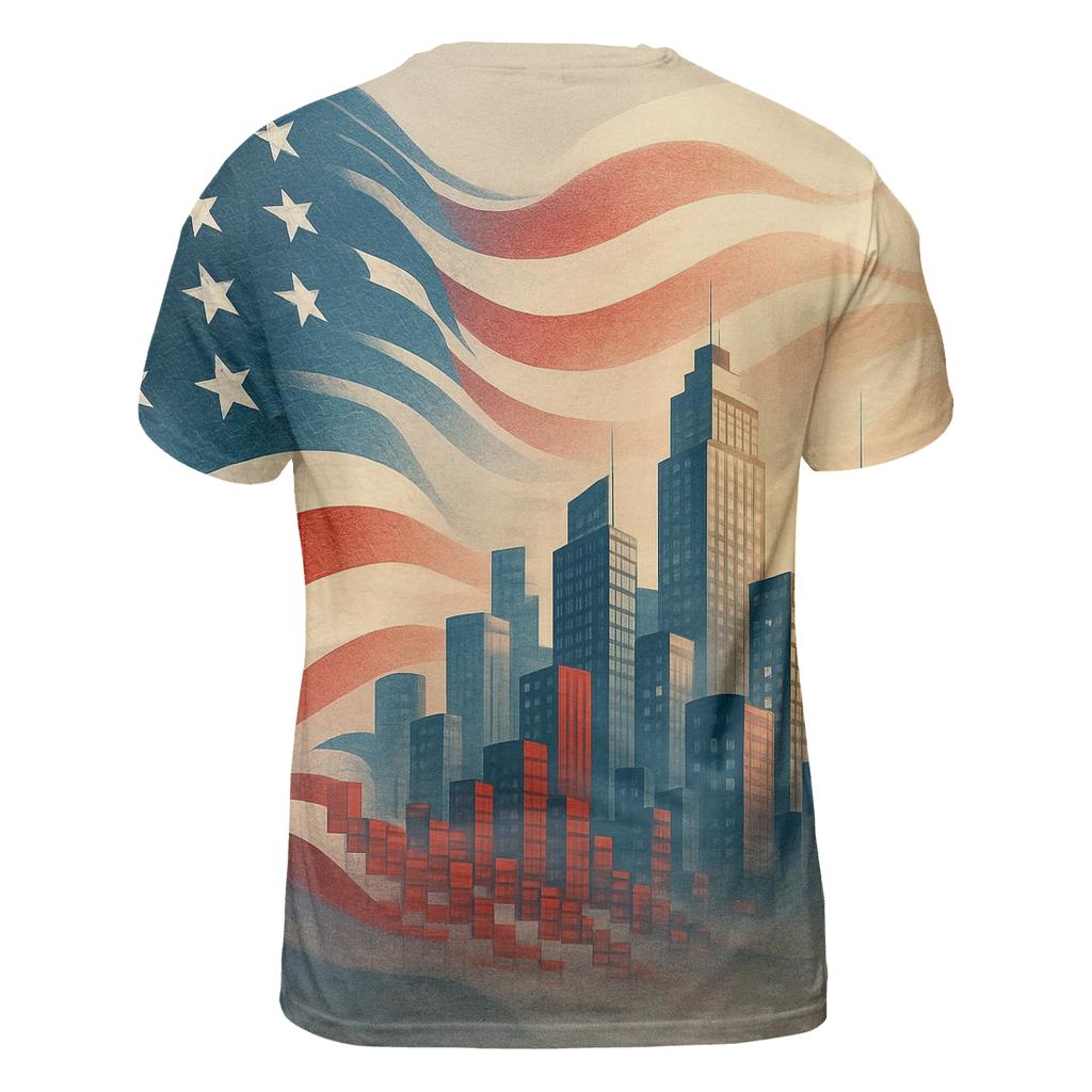 Skyline Flag Mosaic Drift unique graphic print tees
