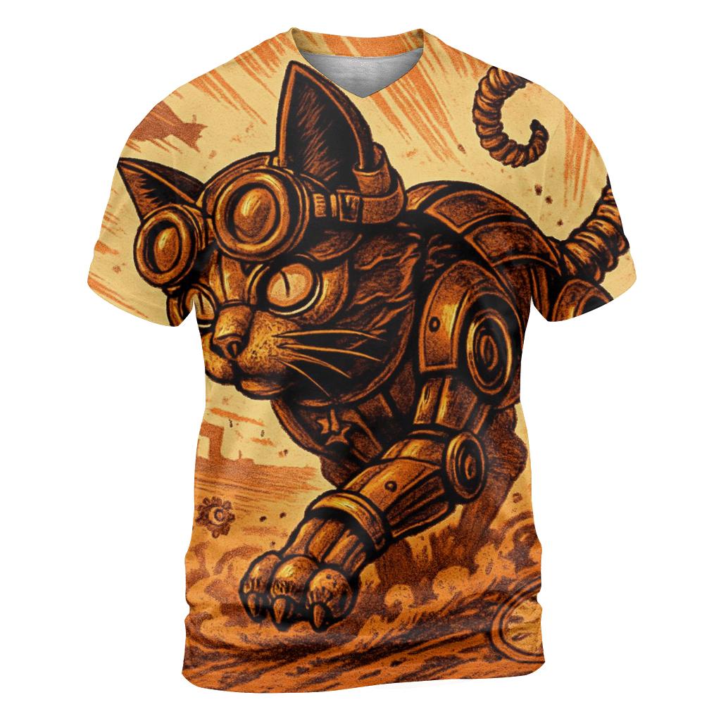 Clockwork Desert Caravan Cat personalized full print shirts