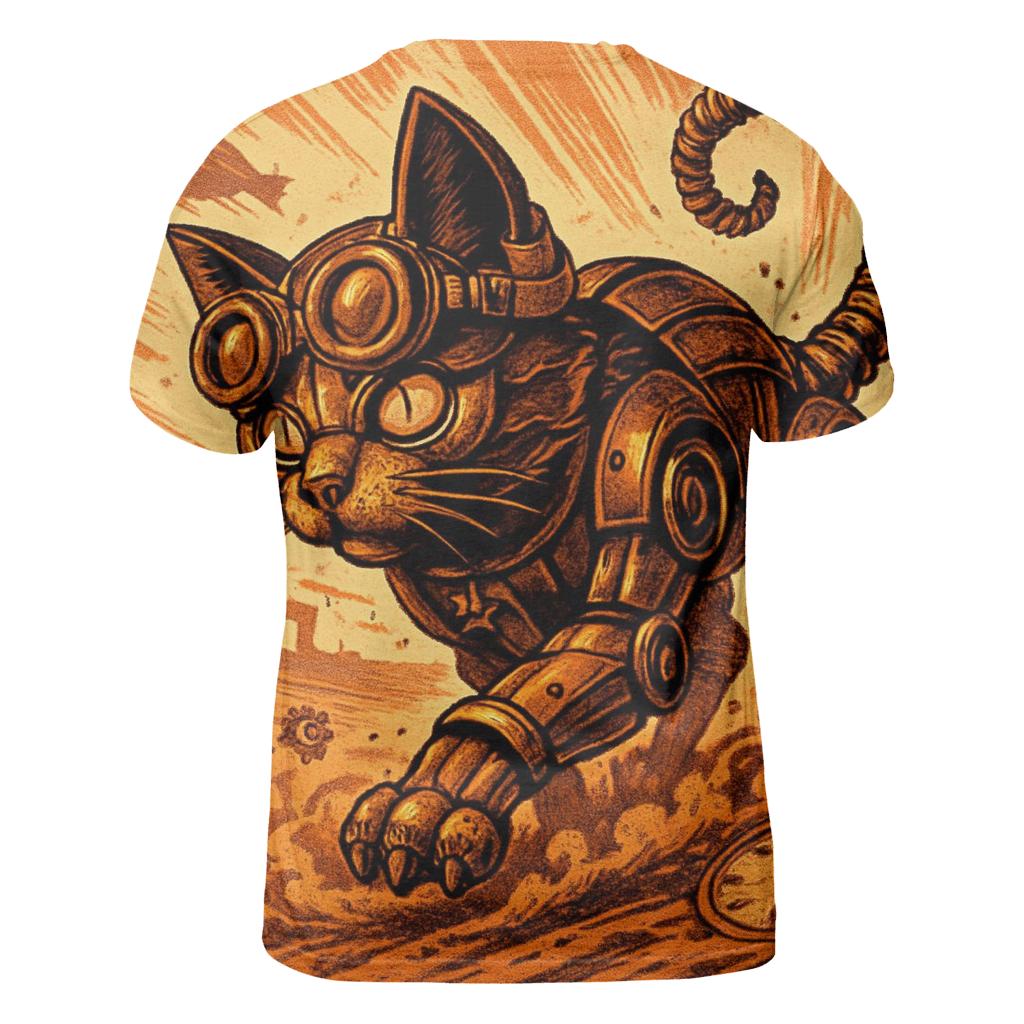 Clockwork Desert Caravan Cat personalized full print shirts