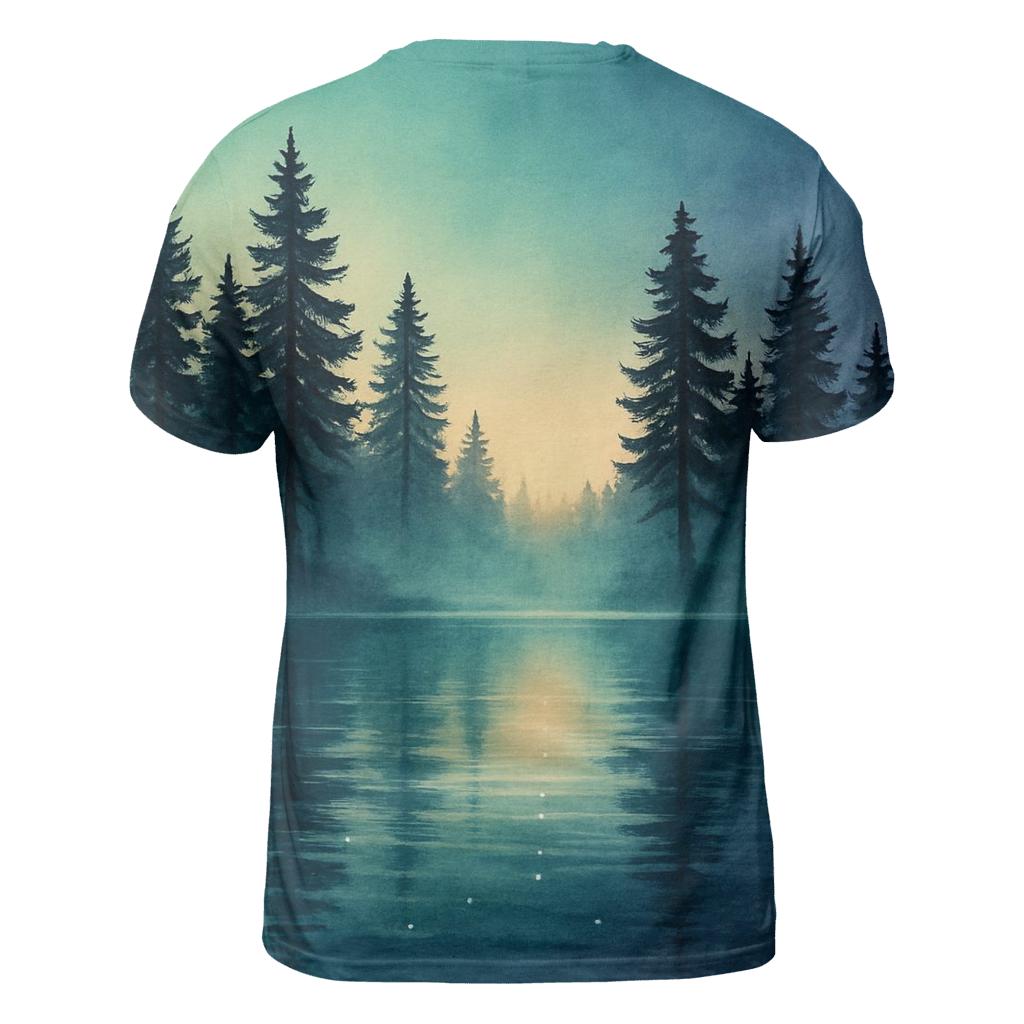 Pines Under A Melted Sky creative print fashion shirts