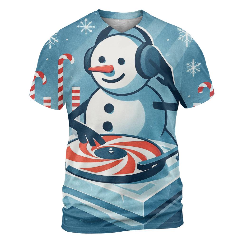 Snowman DJ Frostbeat personalized full print shirts