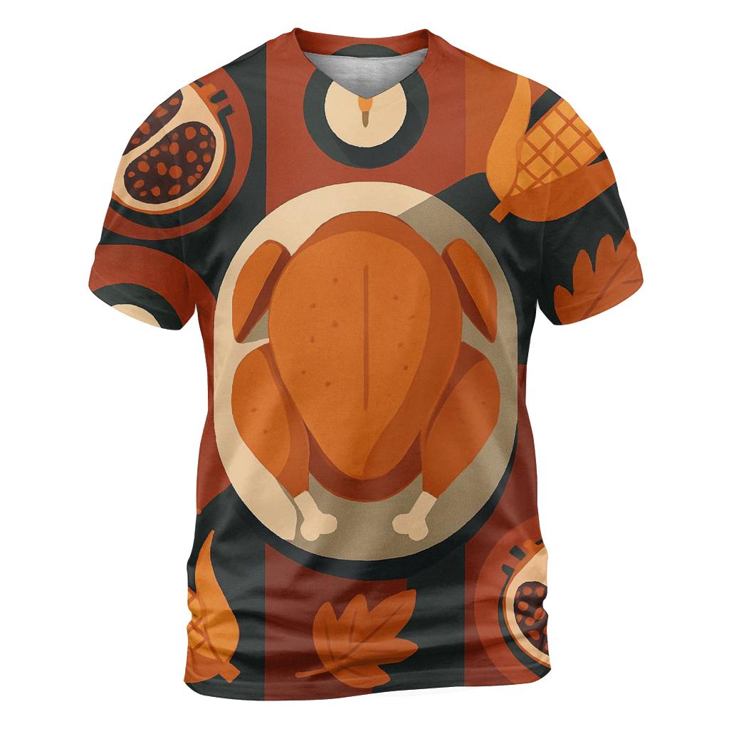 Thankful Tabletop Still Life Mosaic artistic all-over print tops