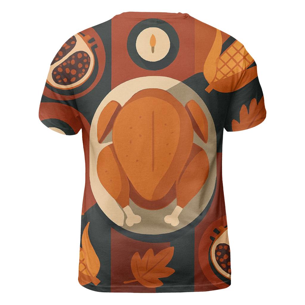 Thankful Tabletop Still Life Mosaic artistic all-over print tops