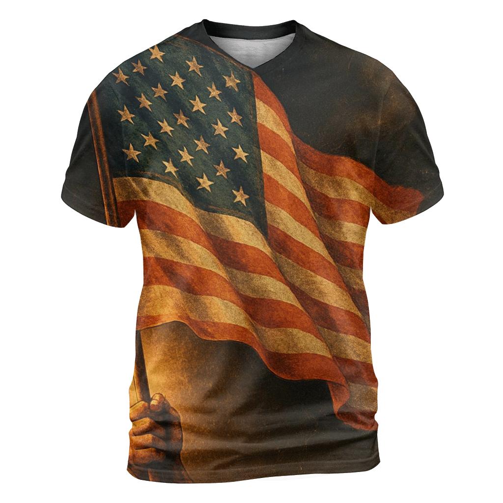 Vintage Torchlight Banner creative print fashion shirts